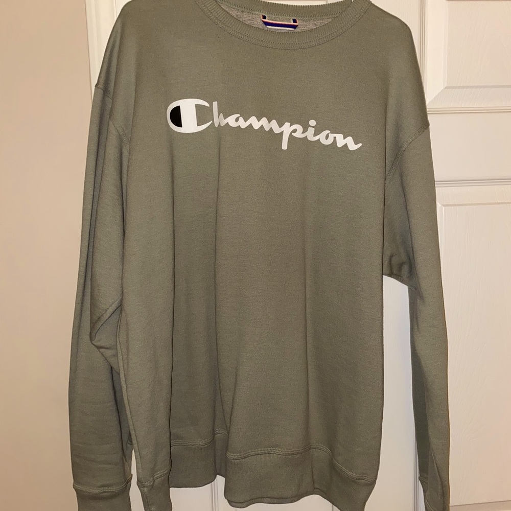 Olive Green Champion sweatshirt